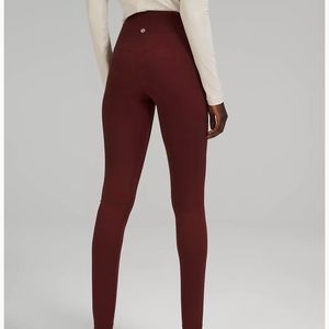 Lululemon 28” Align leggings. RED MERLOT